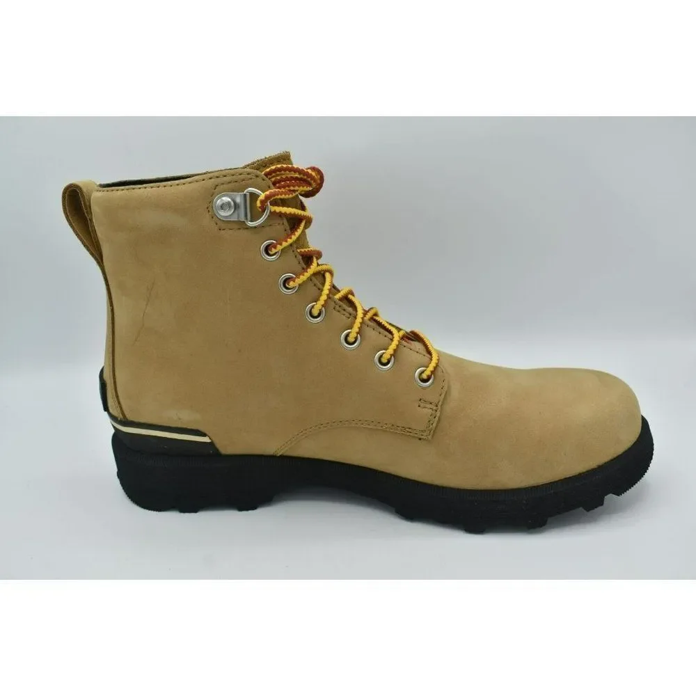 Sorel Mens Size 10.5 Caribou Six‎ Waterproof Leather Tan Buff Rain Winter Boots